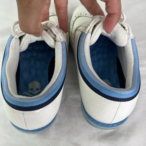 G/Fore Gross-grain Gallivanter Golf Shoes White &blue size US 6.5, waterproof. - Picture 4 of 9